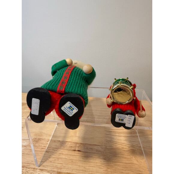 2 Ljungstroms Of Sweden Tomte Wooden Figure Musical Instruments JL - Picture 9 of 12